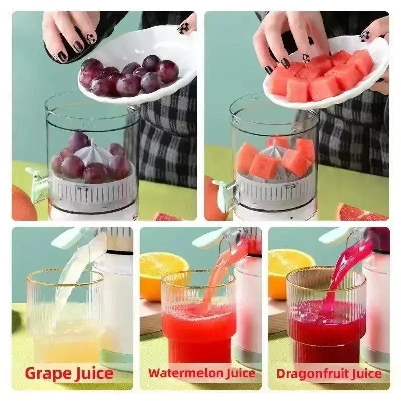Fully Automatic Fruit Extractor, Household Juicer, Portable Juice Machine, Residue Separation, Two-Way Spiral Juicer Cup