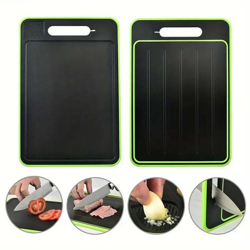 4 in 1 Defrosting Board, Miracle Melt Defrosting Board, Defrosting Tray, Double-Sided Cutting Board, for Defrosting Meat and Food