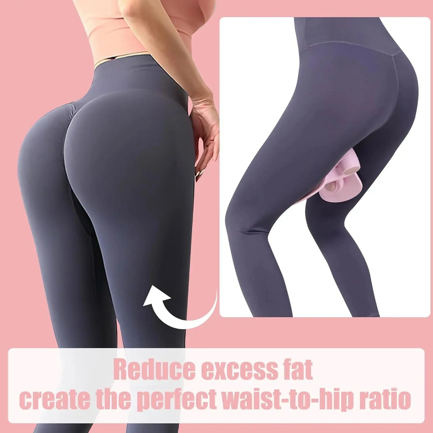 Yoga Leg Gripper, Pelvic Floor Muscle Trainer, Leg Slimming Tool, Inner Thigh Kegel Exerciser, Postpartum Repair Beauty for Women