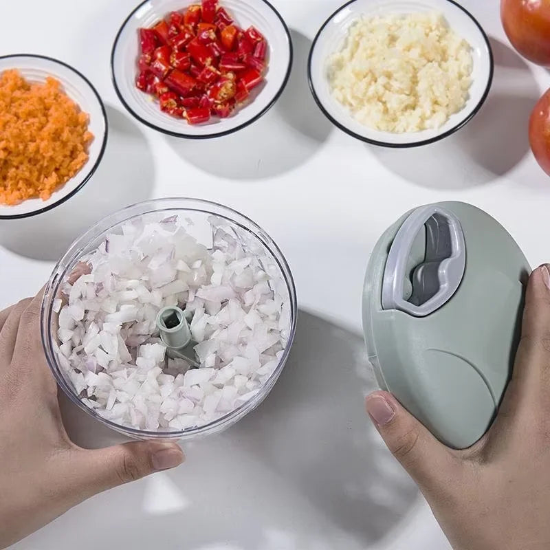 500/900ML Garlic Chopper Meat Grinder Manual Rotate Vegetable Cutter Mincer Slicer Fruit Garlic Crusher Kitchen Gadget Blenders