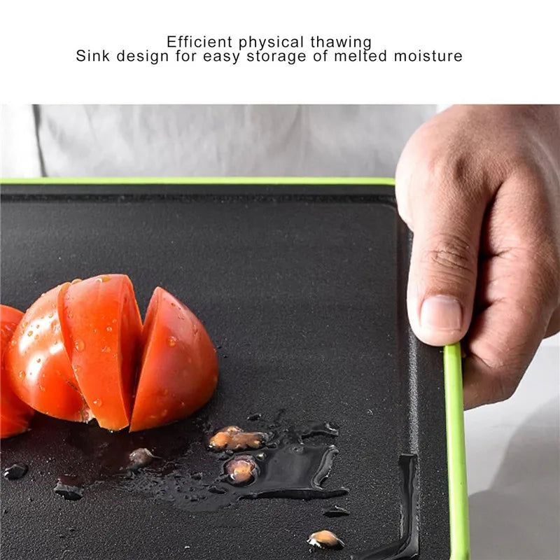 4 in 1 Defrosting Board, Miracle Melt Defrosting Board, Defrosting Tray, Double-Sided Cutting Board, for Defrosting Meat and Food
