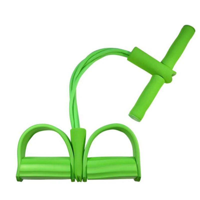 4 Elastic Pull Ropes Abdominal Resistance Band Workout Device for Home Gym Sport Exercise Fitness Equipment