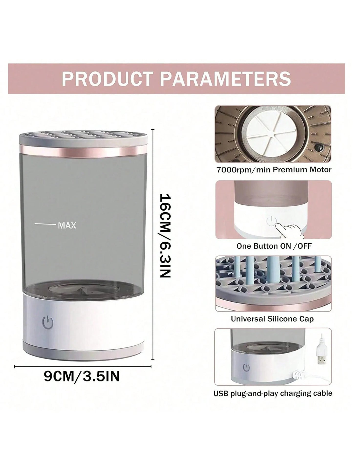 Electric Makeup Brush Cleaner, Cleaning Machine