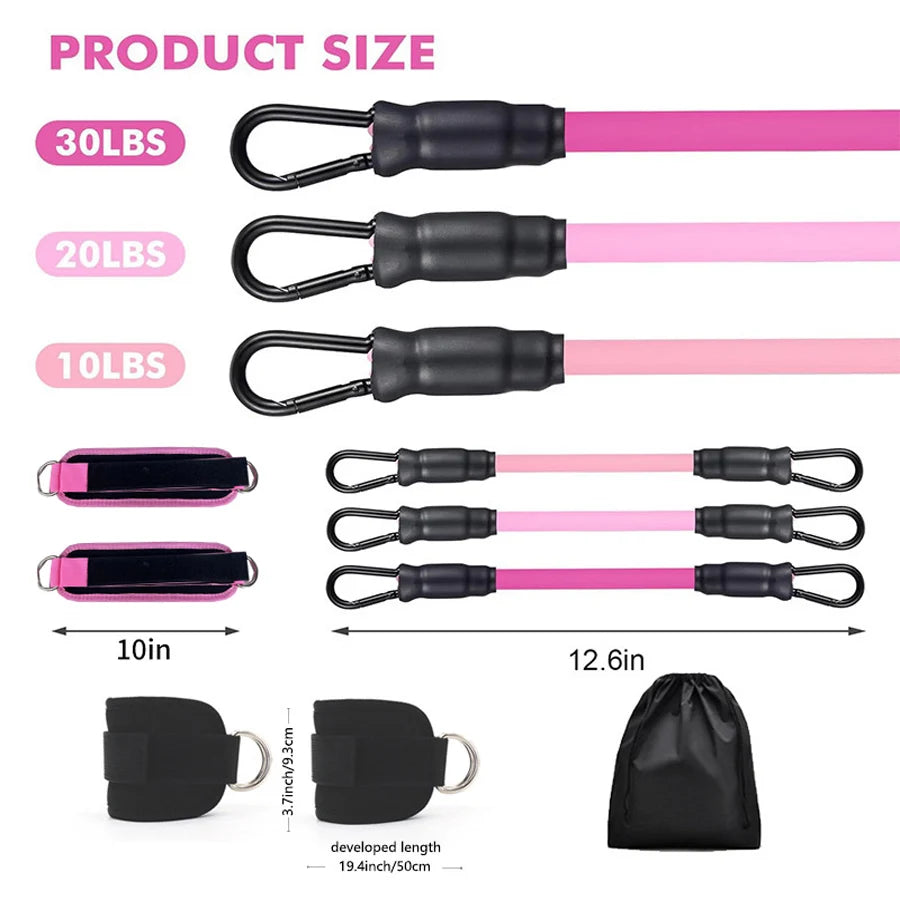 Resistance Bands Set, Ankle Straps, Adjustable Foot Support, Padded Cuff, Ankle Weights, Leg Training Brace, Yoga Sport Gym Equipment