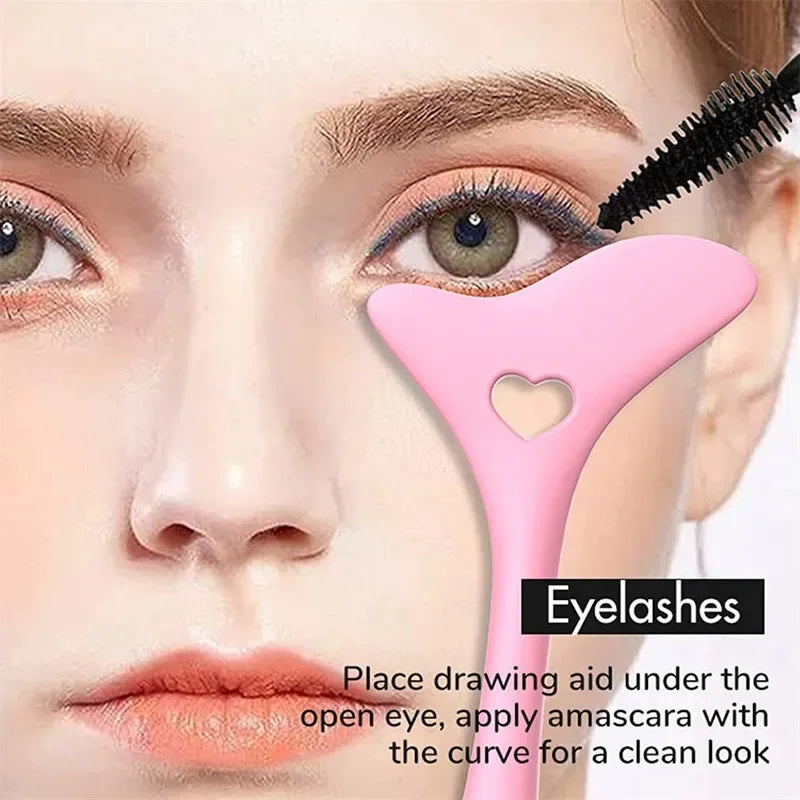 Multifunctional Silicone Eyeliner Stencil Wing Tips Drawing Aid Lipstick Wearing Helper Reusable Makeup Tools Wholesale