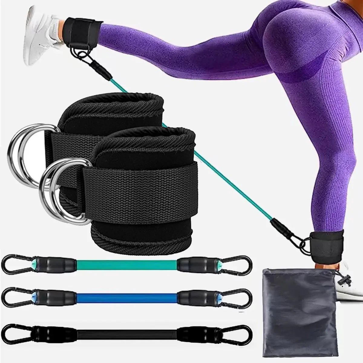 Resistance Bands Set, Ankle Straps, Adjustable Foot Support, Padded Cuff, Ankle Weights, Leg Training Brace, Yoga Sport Gym Equipment