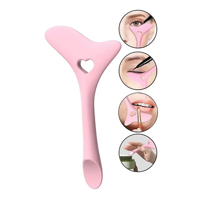 Multifunctional Silicone Eyeliner Stencil Wing Tips Drawing Aid Lipstick Wearing Helper Reusable Makeup Tools Wholesale
