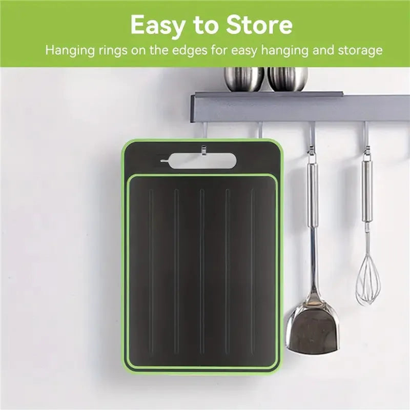 4 in 1 Defrosting Board, Miracle Melt Defrosting Board, Defrosting Tray, Double-Sided Cutting Board, for Defrosting Meat and Food