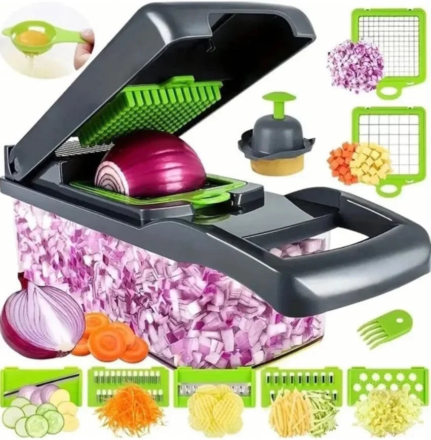 Multifunctional Vegetable Chopper with Handle, Food Grater, Slicer, D479, 14/16 in 1 Cutter, Kitchen Items
