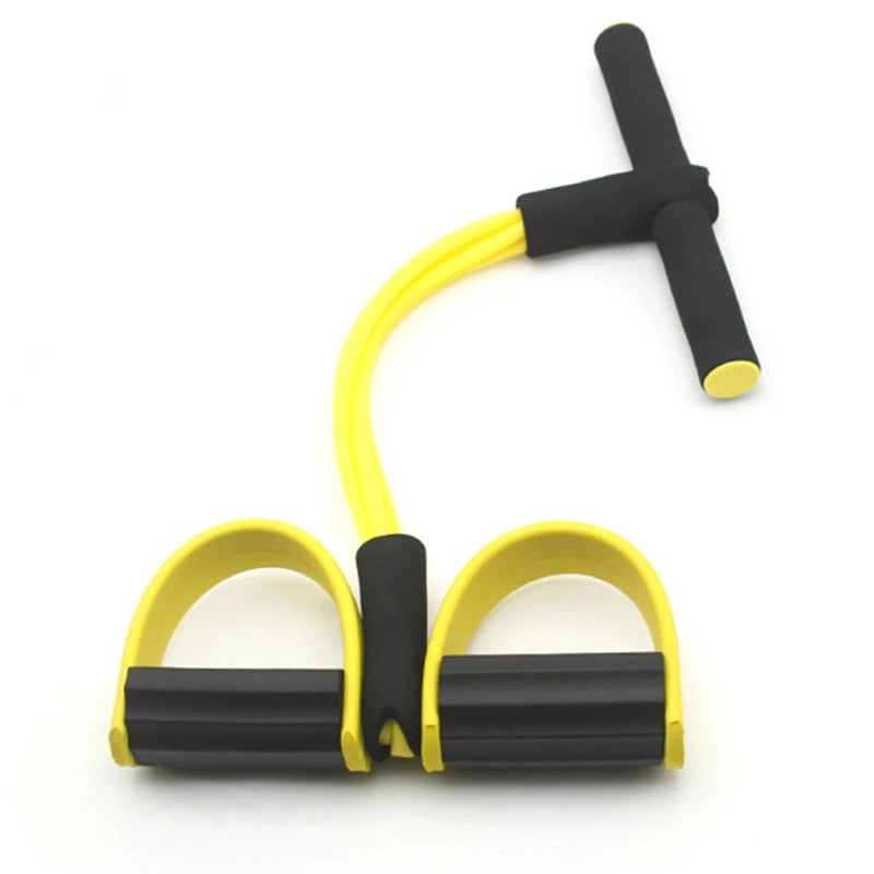 4 Elastic Pull Ropes Abdominal Resistance Band Workout Device for Home Gym Sport Exercise Fitness Equipment