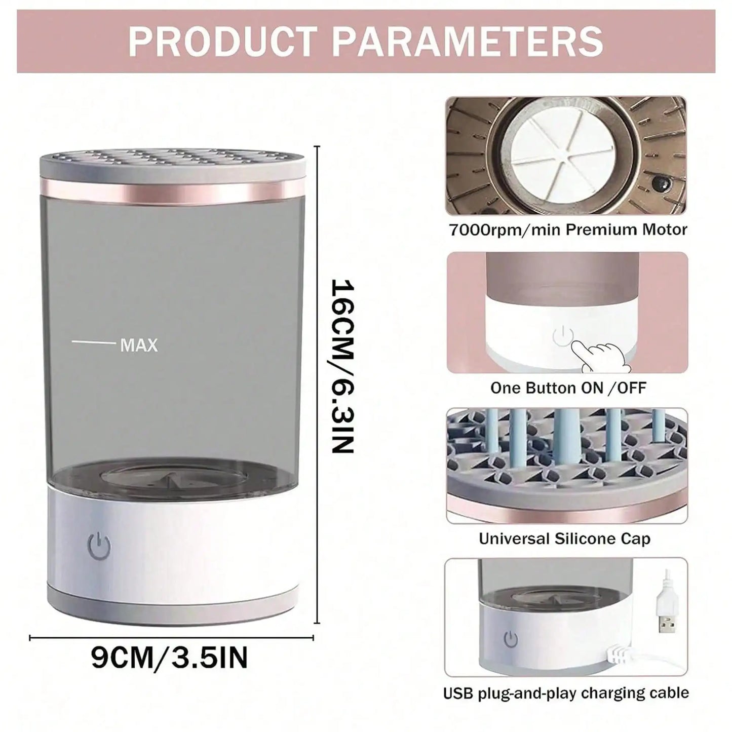Electric Makeup Brush Cleaner, Cleaning Machine