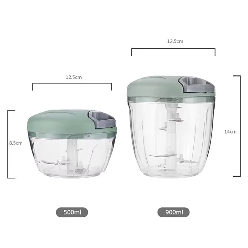 500/900ML Garlic Chopper Meat Grinder Manual Rotate Vegetable Cutter Mincer Slicer Fruit Garlic Crusher Kitchen Gadget Blenders