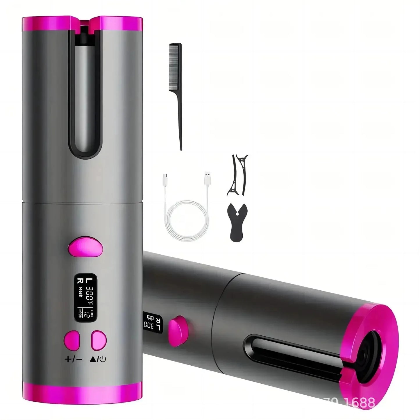 Portable Automatic Curling Iron USB Charging Smart LCD Display Mini Home Use Lazy Wave Curler Salon Tool Accessories