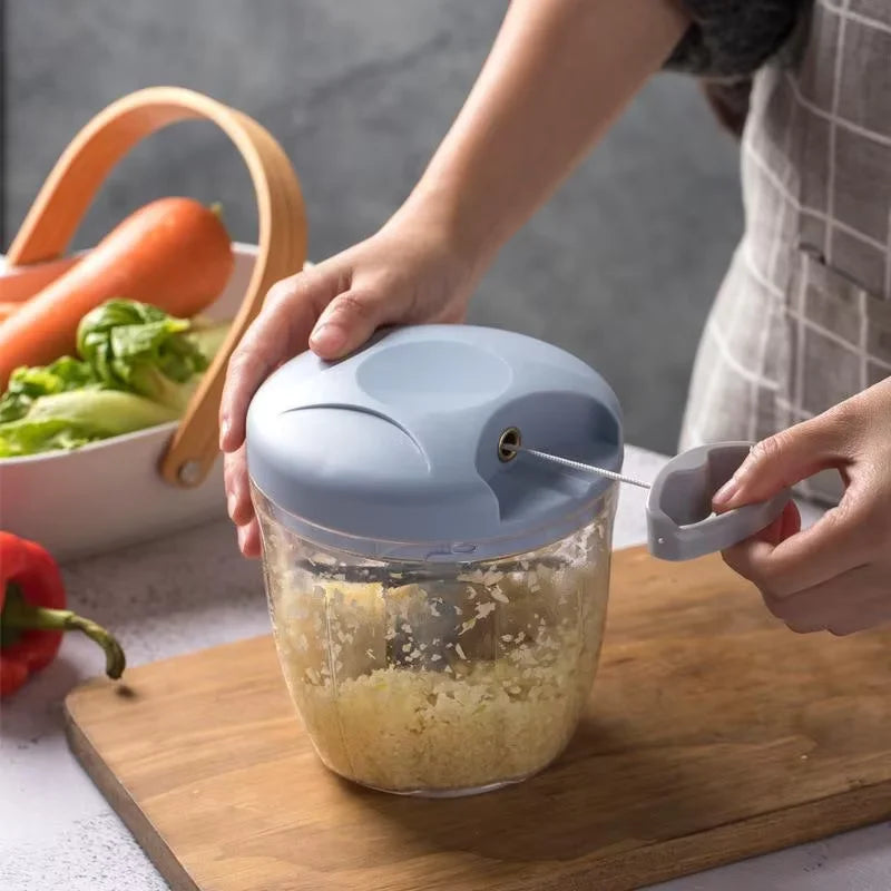 500/900ML Garlic Chopper Meat Grinder Manual Rotate Vegetable Cutter Mincer Slicer Fruit Garlic Crusher Kitchen Gadget Blenders