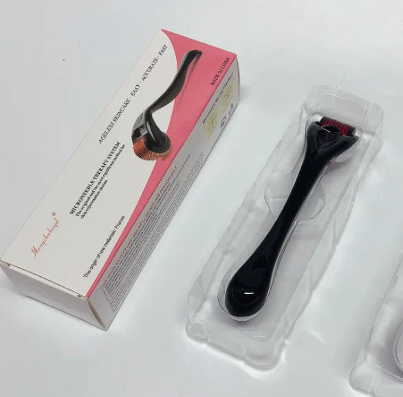 Derma Roller for Skin, Hair &amp; Beard - Titanium Micro Needle Roller for Women &amp; Men for Face &amp; Scalp, Safe &amp; Easy to Use 0.25mm