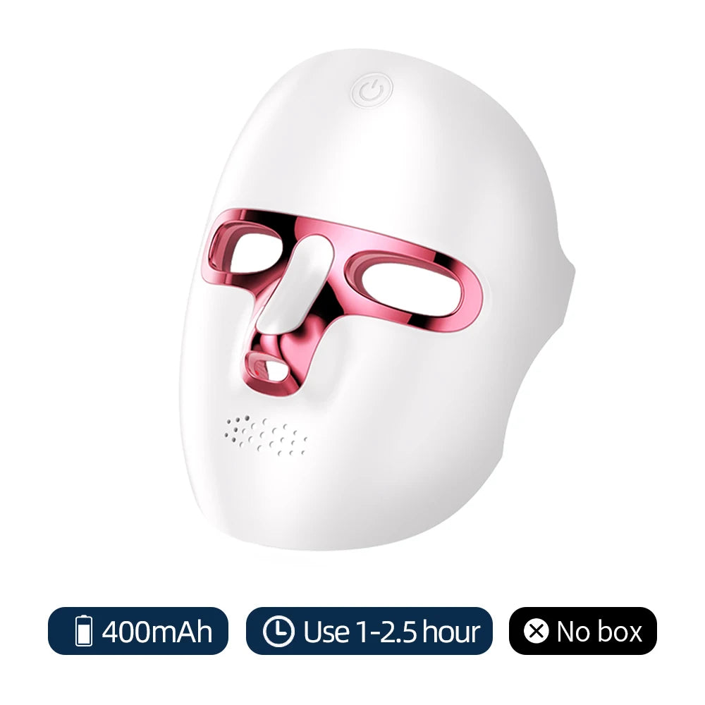 Foreverlily LED Facial Mask Rechargeable Facial Beauty Mask Machine 7 Colors LED Photon Skin Care Firming Rejuvenation Tool 